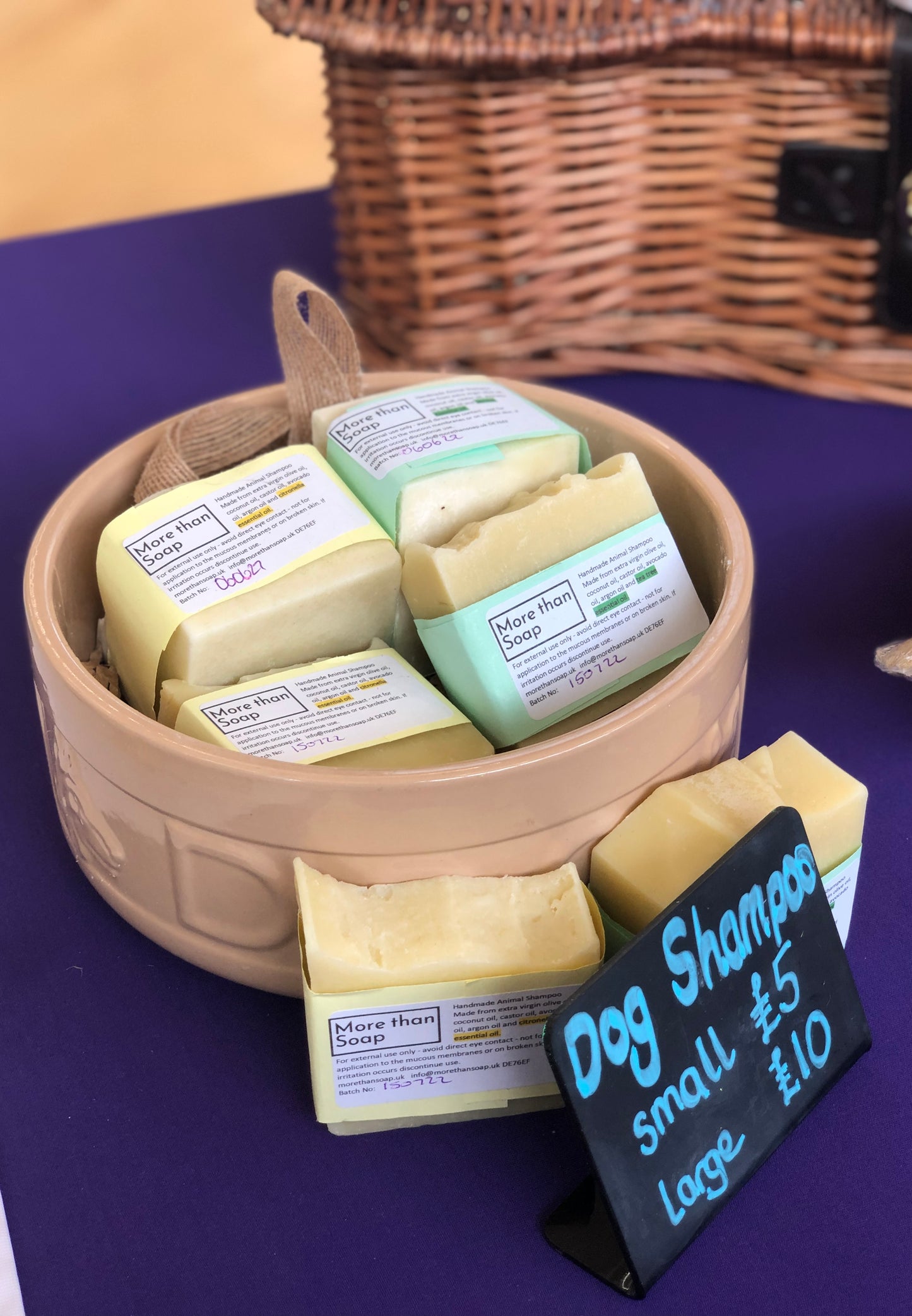 Handmade natural pet shampoo