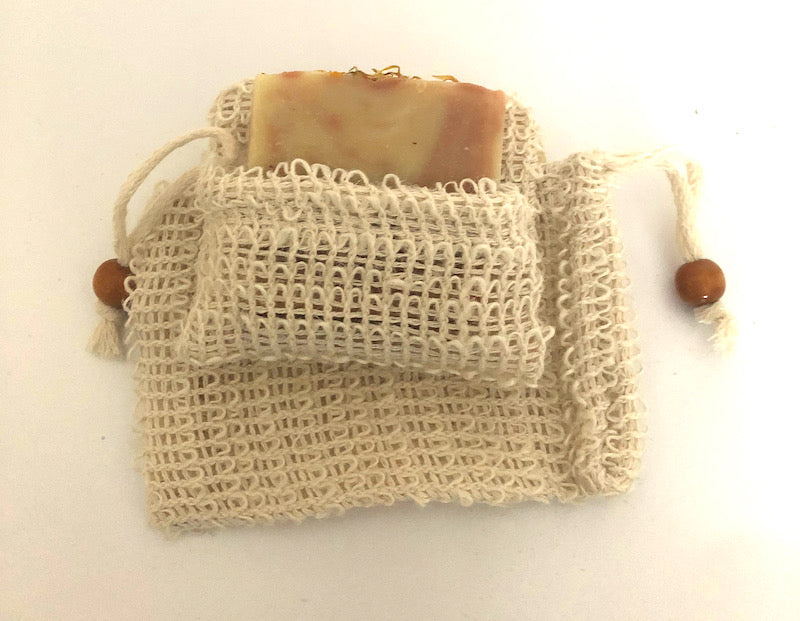 Natural soap bag